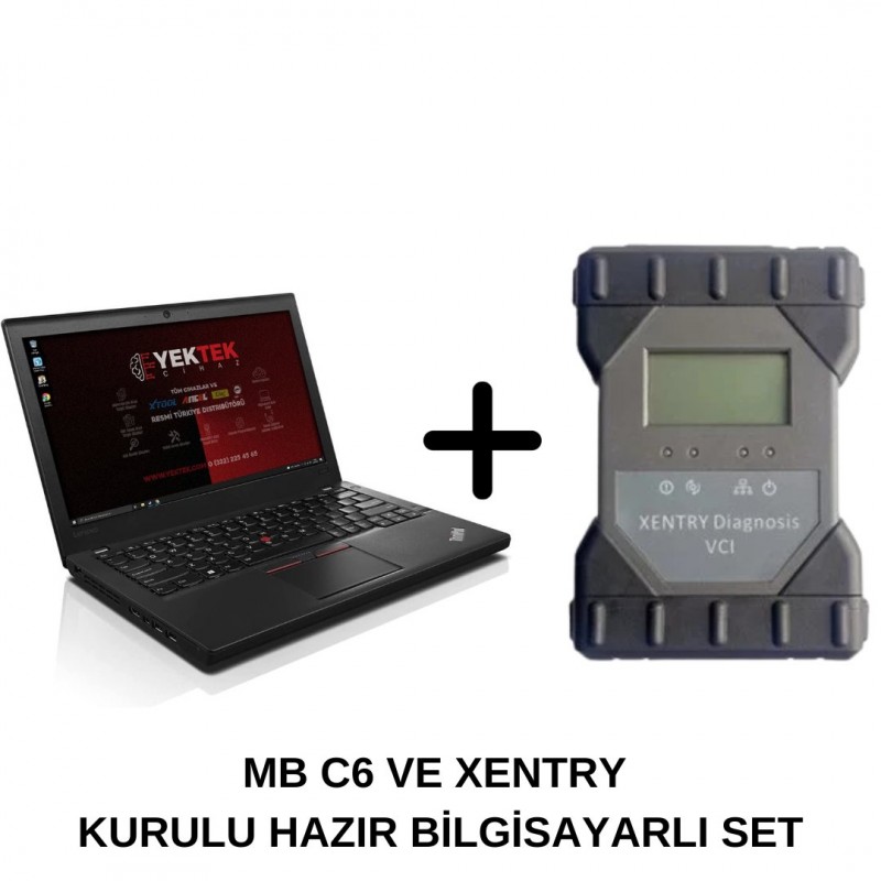 Mercedes SD Connect C6 Doip VCI Arıza Tespit Cihazı - Xentry ( C4 ) Kurulu Hazır Bilgisayar + LENOVO X SERİSİ