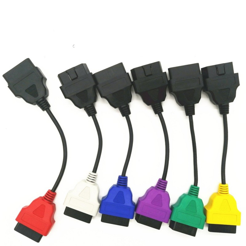 Fiat Alfa Romeo Jeep Multiecuscan için OBD 2 Kablo Adaptörleri 6’lı Kablo Seti