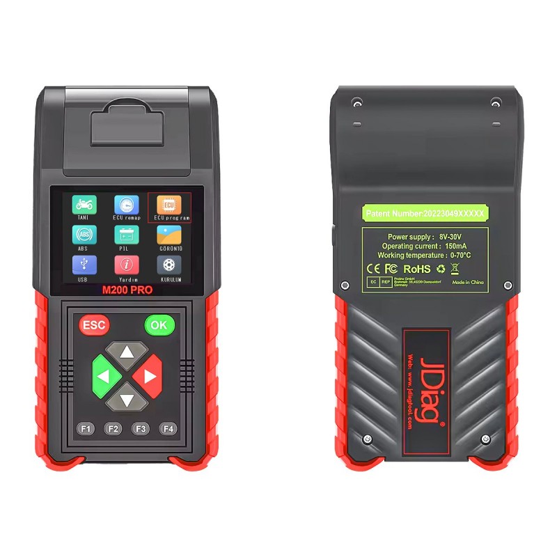 JDiag M200 PRO Motosiklet Arıza Tespit Cihazı - 25 Kablolu / Soketli FULL Versiyon