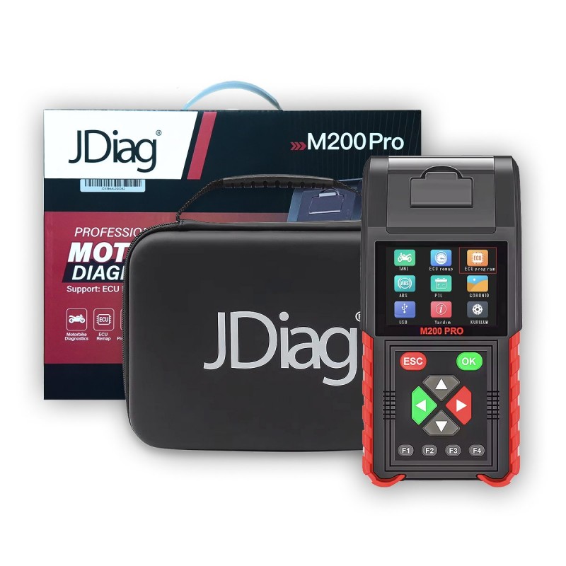JDiag M200 PRO Motosiklet Arıza Tespit Cihazı - 25 Kablolu / Soketli FULL Versiyon