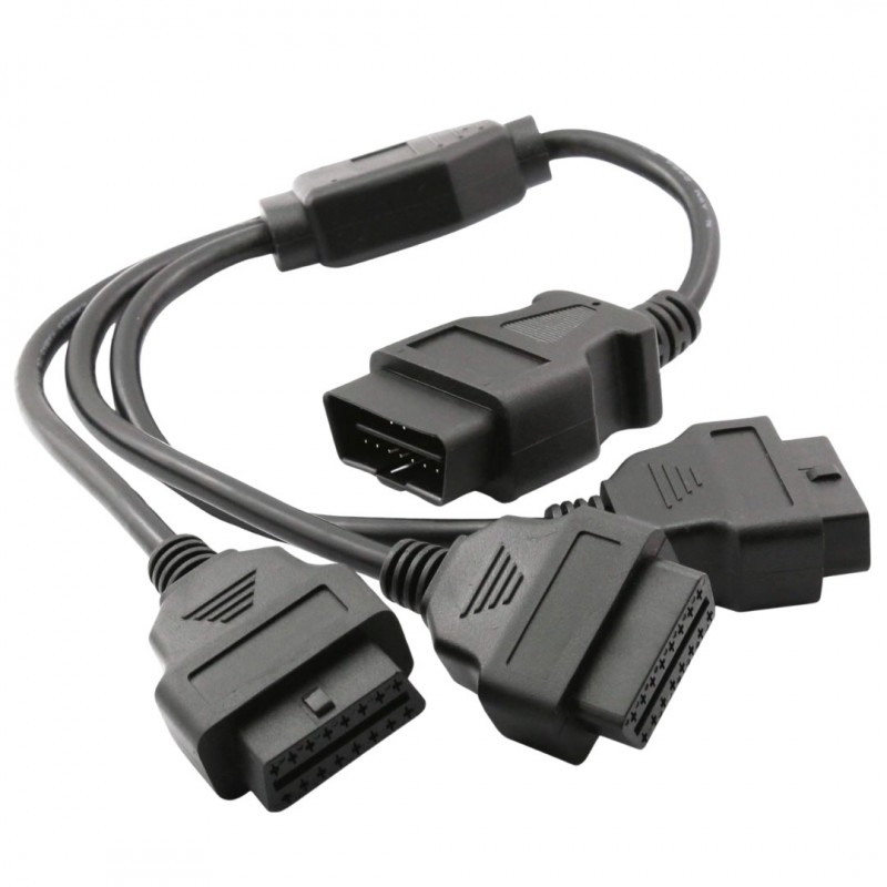 OBD Çoklama Kablosu 1 Erkek OBD den 3 Dişi OBD Kablosu Aynı Anda 3 Cihaz Bağla
